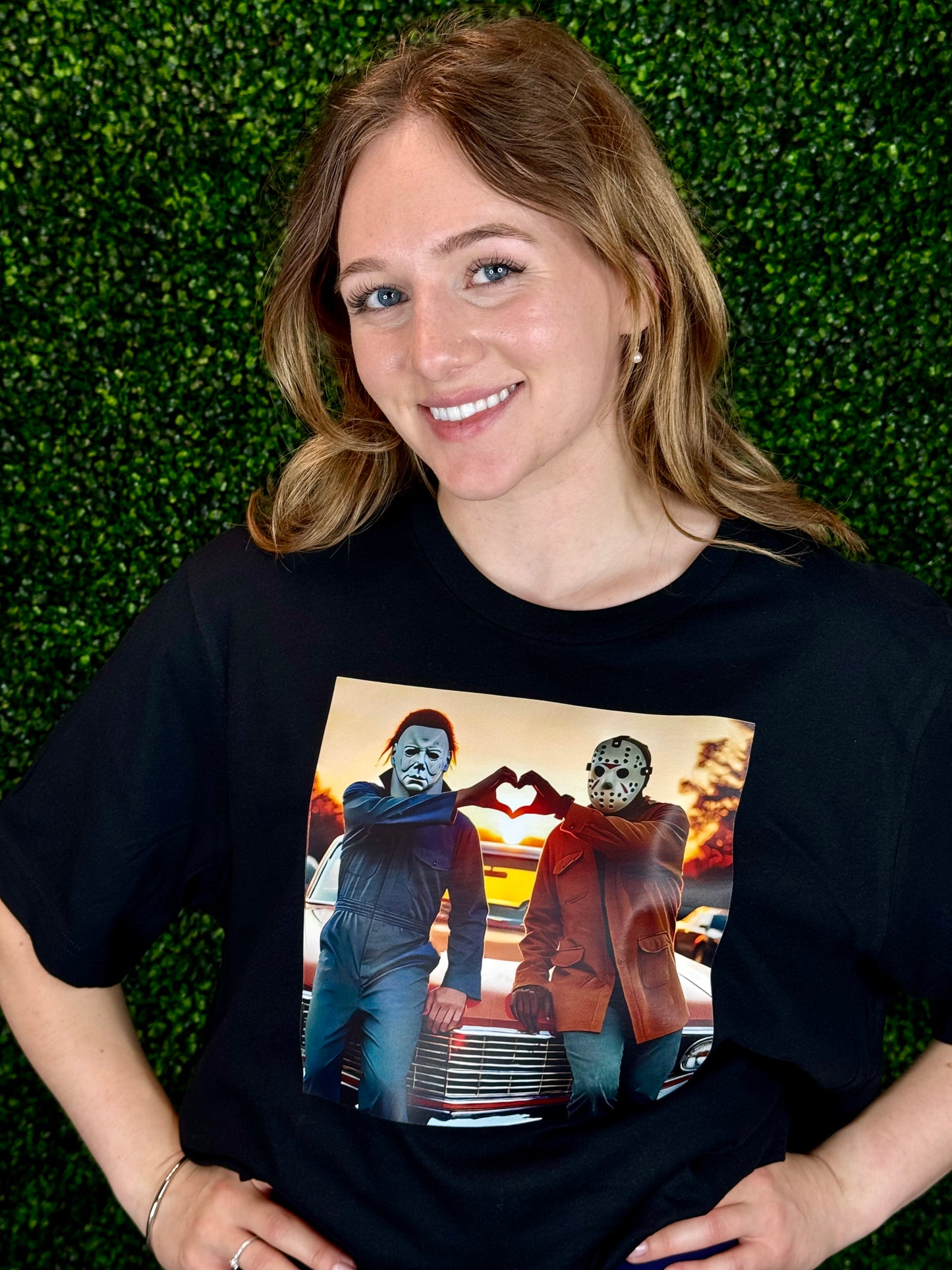 Horror Heart Hands Graphic T-Shirt
