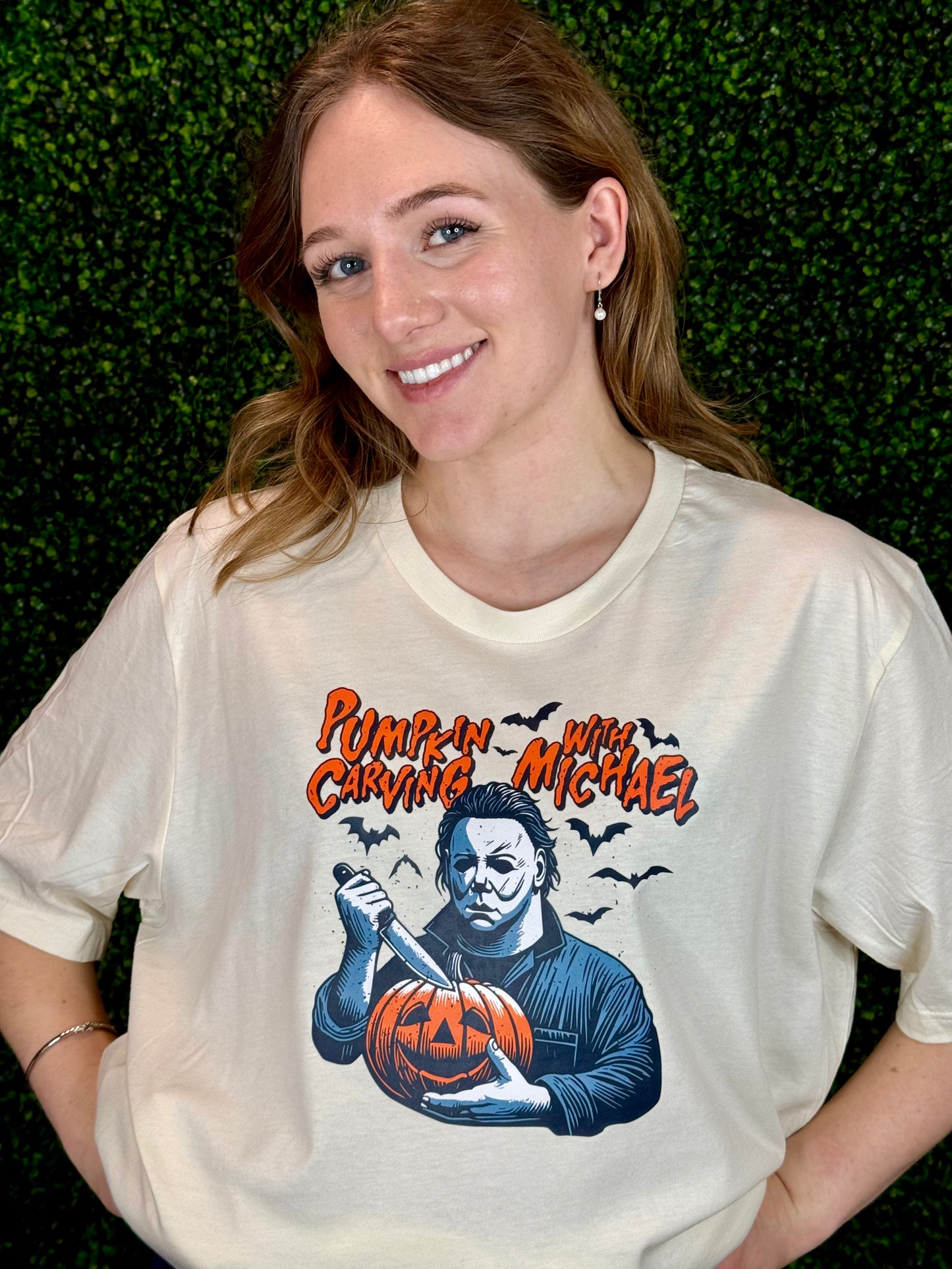 Pumpkin Carving With Michael Graphic T-Shirt