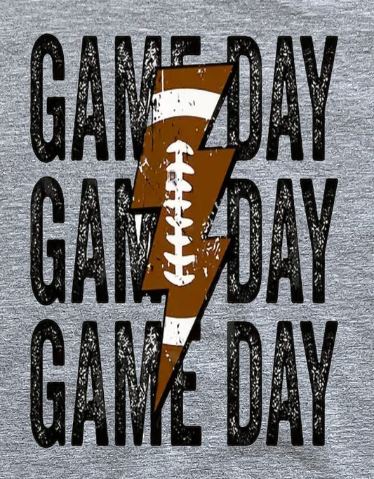 Gameday Football Lightning Bolt Graphic T