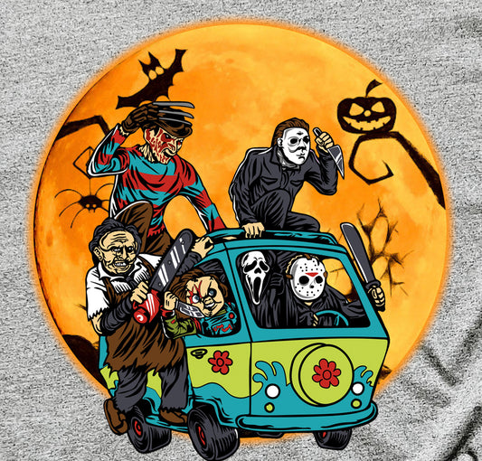 Scooby Doo Horror Van Moon Graphic T