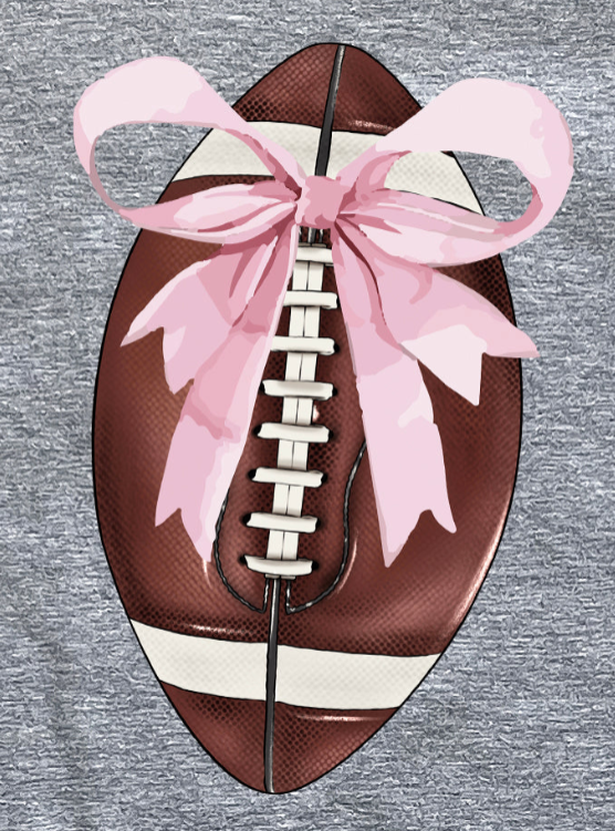 Croquette Bow Football Graphic T