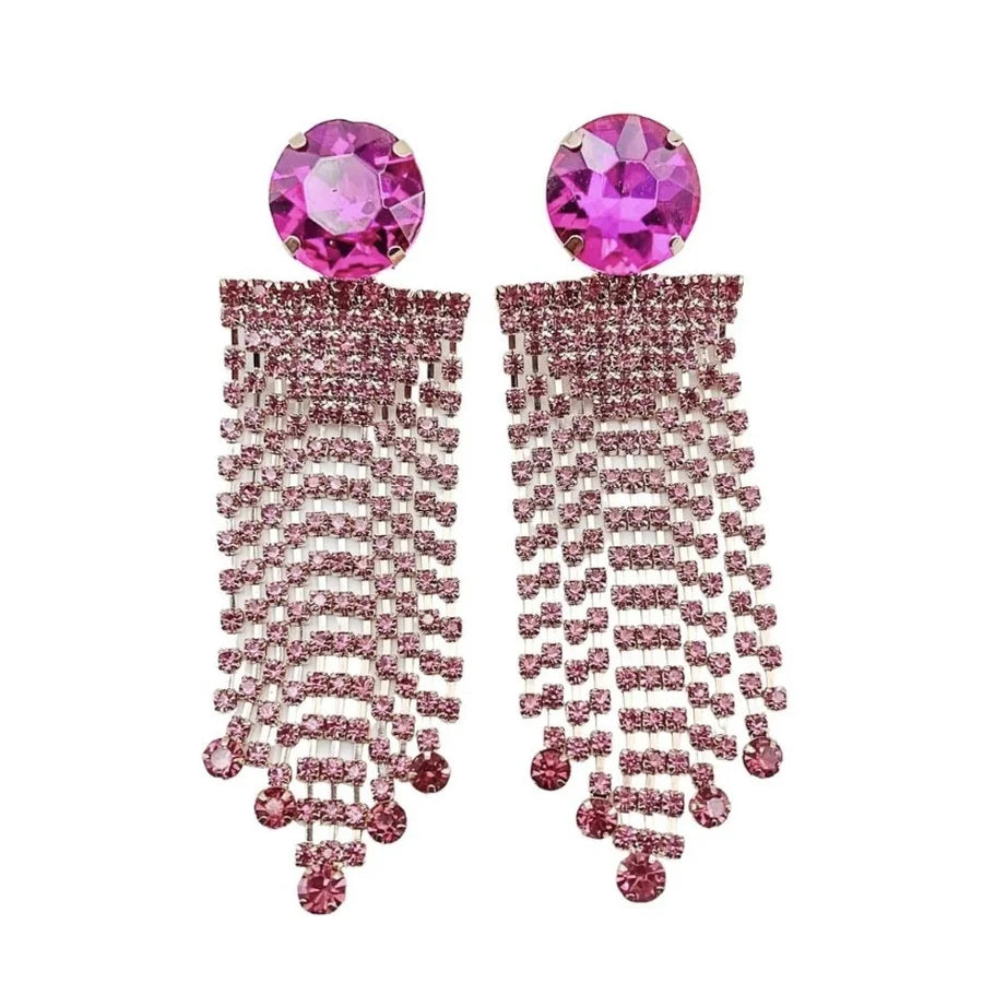 Bedazzled Fuchsia Earrings