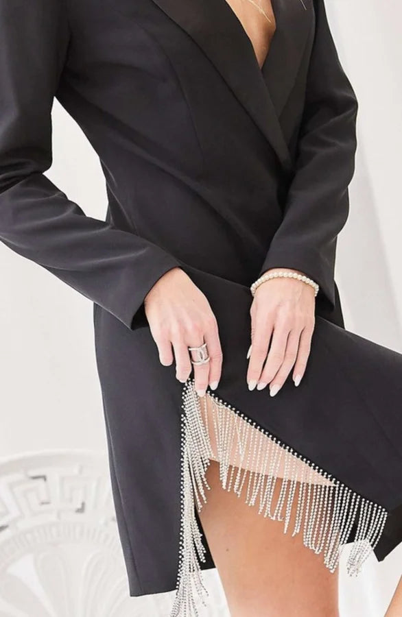 Rhinestone Blazer Dress