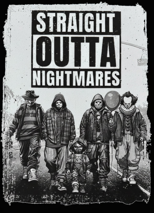 STRAIGHT OUTTA NIGHTMARES GRAPHIC T