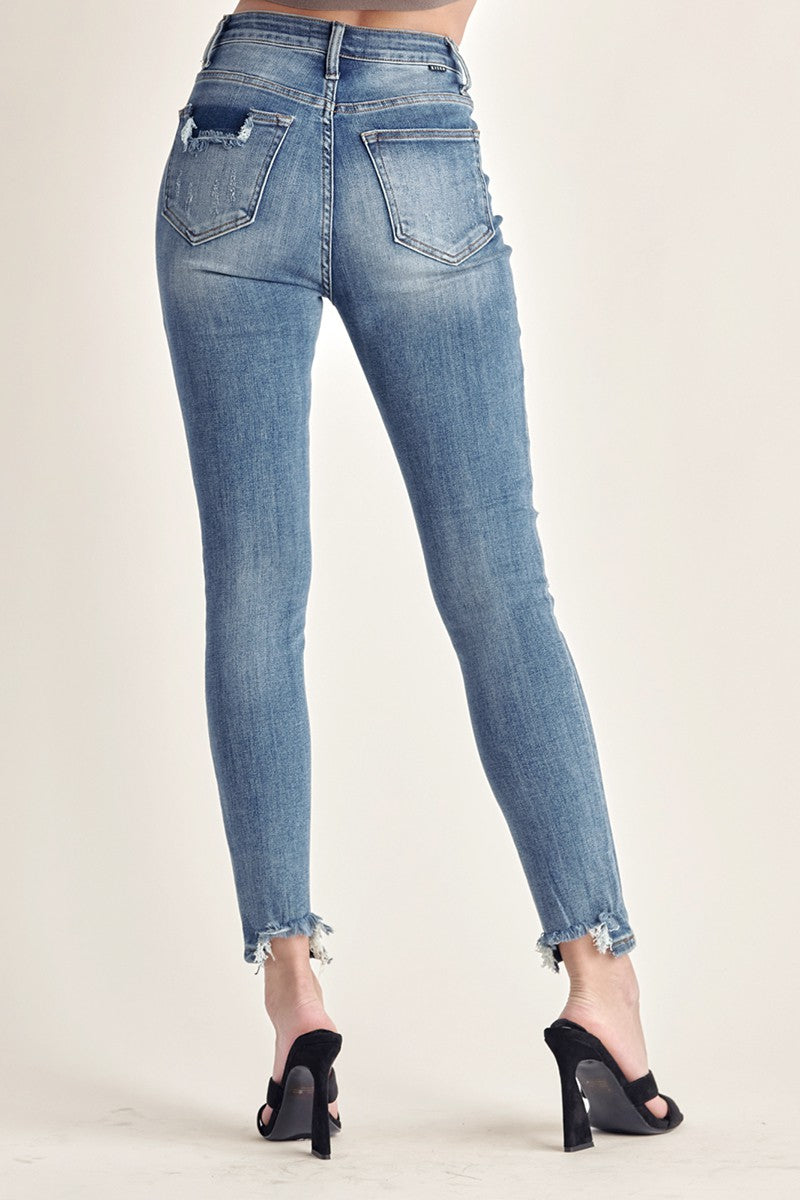 High Rise Vintage Washed Skinny Jean