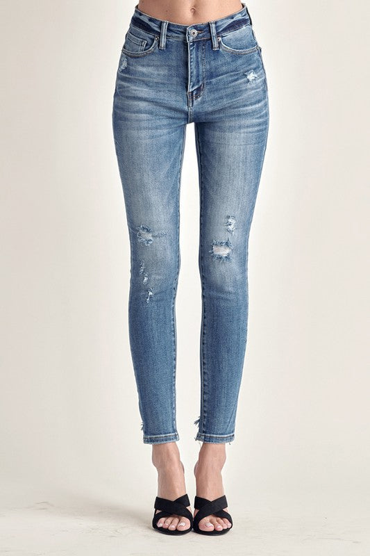 High Rise Vintage Washed Skinny Jean