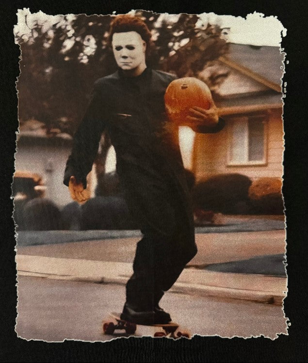 SKATEBOARDING WITH MICHAEL HORROR GRAPHIC T-SHIRT