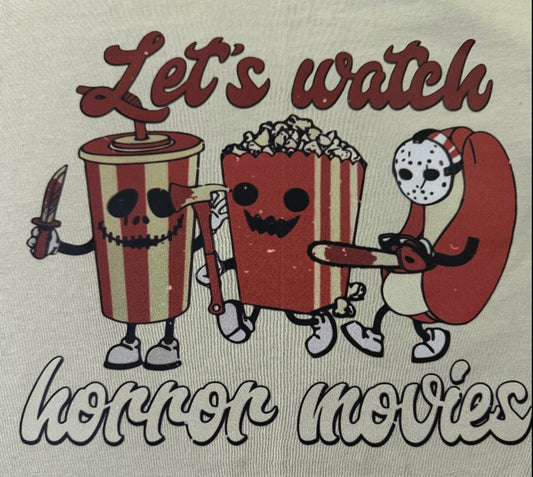 LET'S WATCH HORROR MOVIES GRAPHIC T